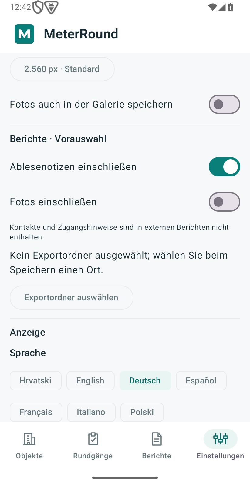 Sieben App-Sprachen